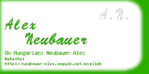 alex neubauer business card